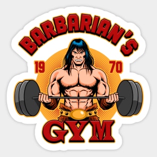 Barbarian's Gym Sticker